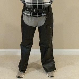 Genuine leather motorcycle chaps